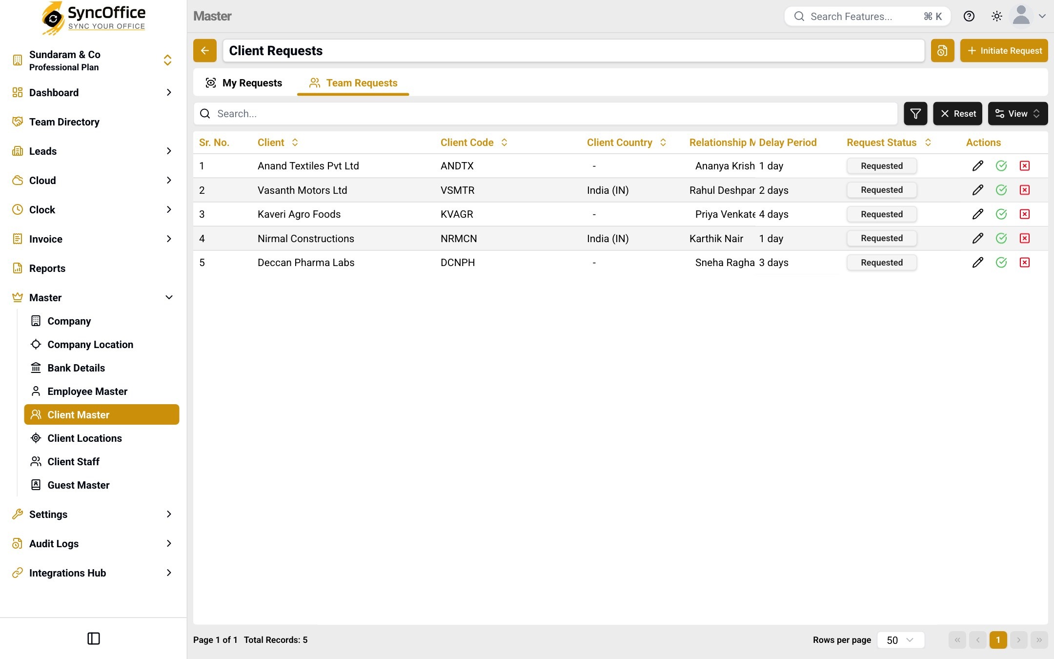 SyncOffice — Approvals